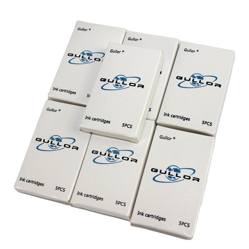 Gullor 35 PCS International Size Pen Ink Cartridge to Fit Jinhao Fountain Pens, 7 Colors, 7 Packs - Image 2